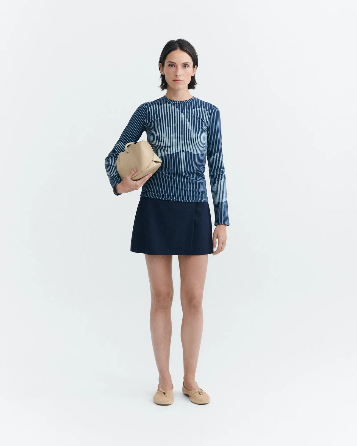 thinking mu top en coton bio lotus digital brisa bleu l armoire poethique