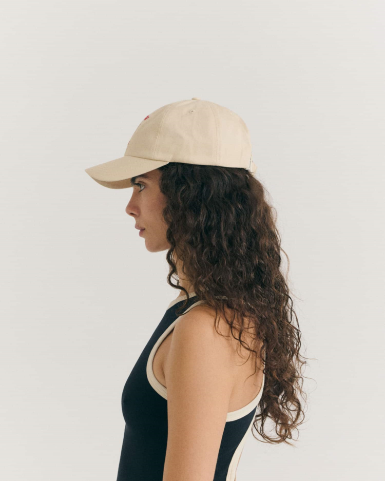 thinking mu unisexe casquette animal motel chris ecru rouge coton bio l armoire poethique 1