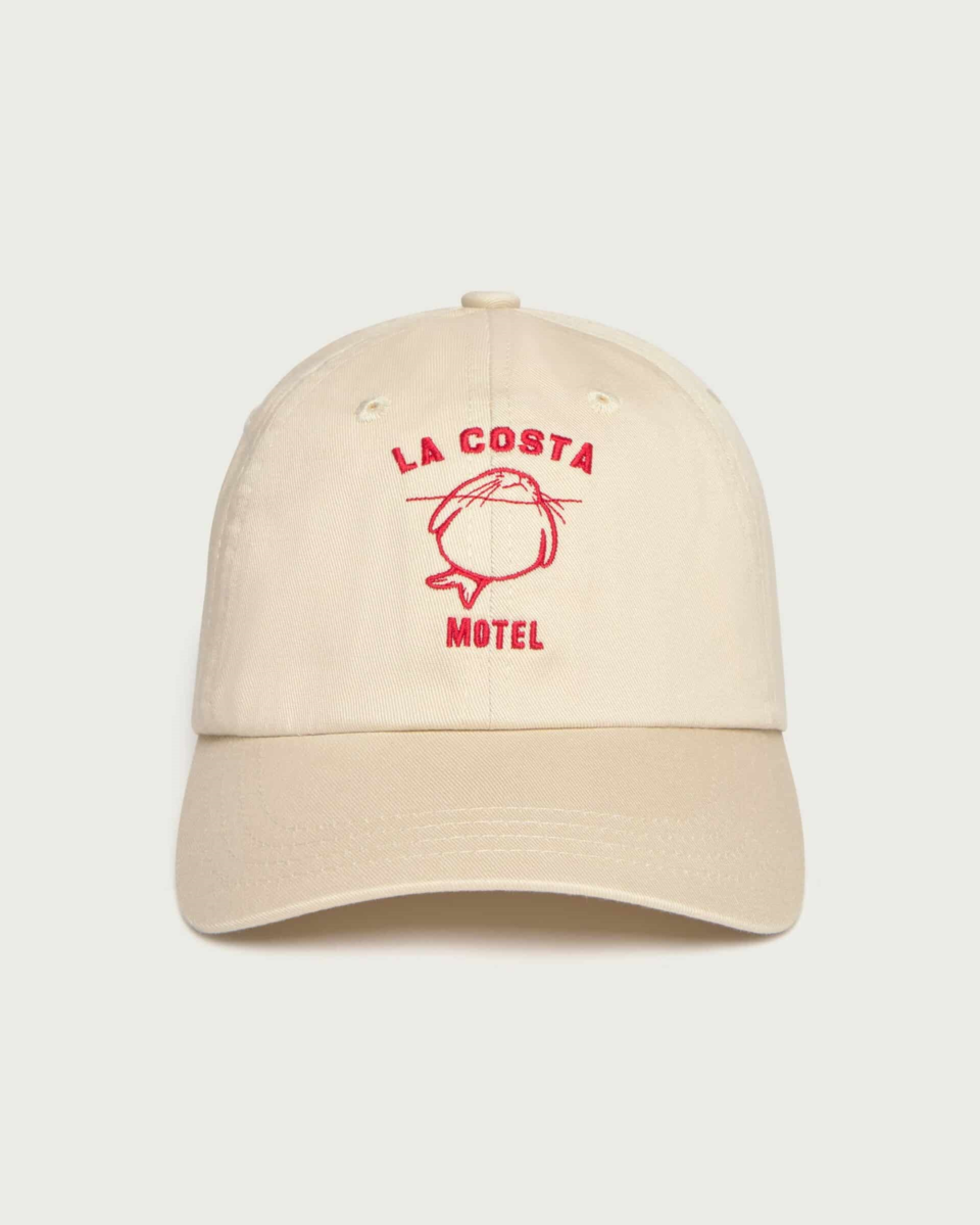 thinking mu unisexe casquette animal motel chris ecru rouge coton bio l armoire poethique 3