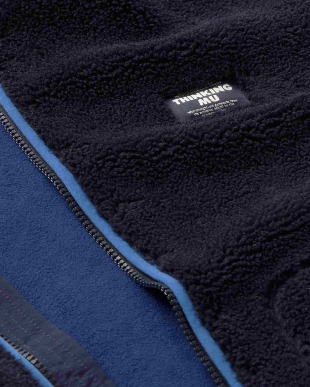 thinking mu veste polaire sans manches en polyester recycle troy bleu marine l armoire poethique