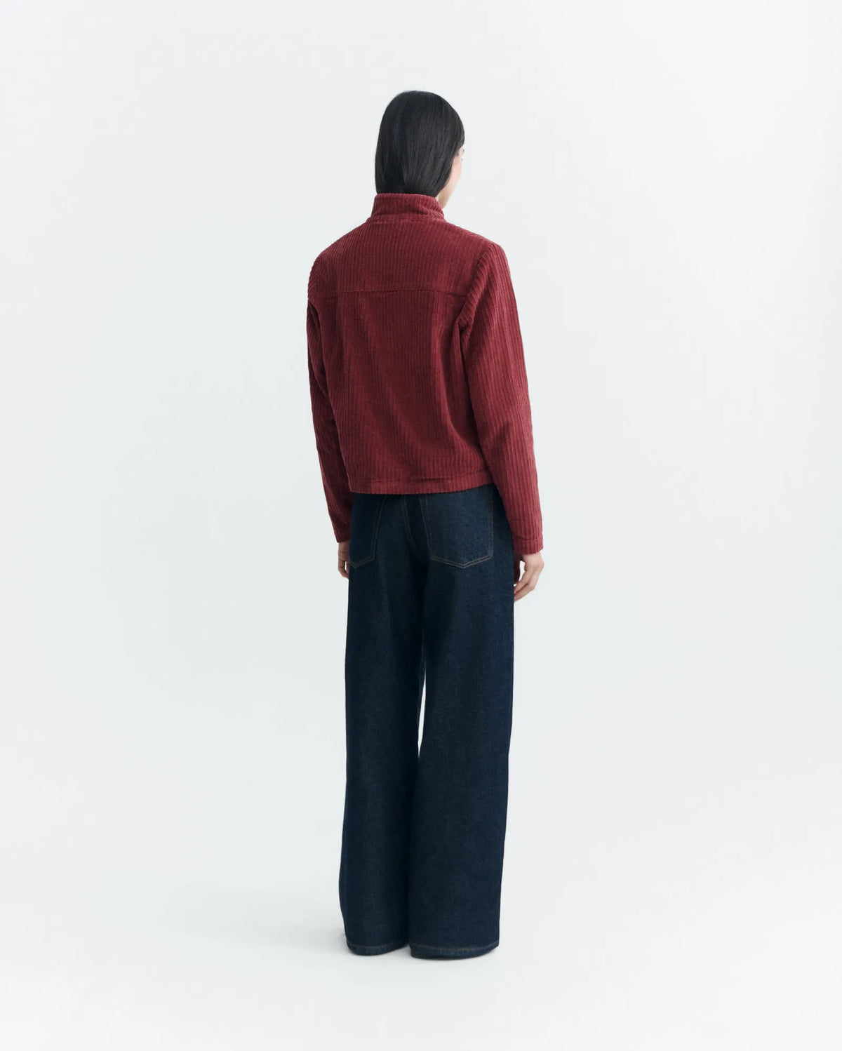 thinking mu veste zippee en velours de coton bio delia brun acajou l armoire poethique