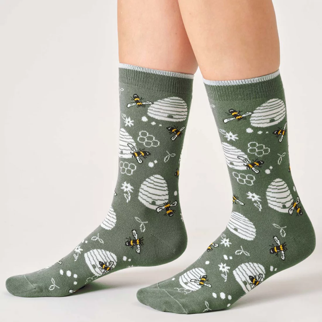 thought femme chaussette coffret honeycomb bey viscose bambou vert l armoire poethique 3