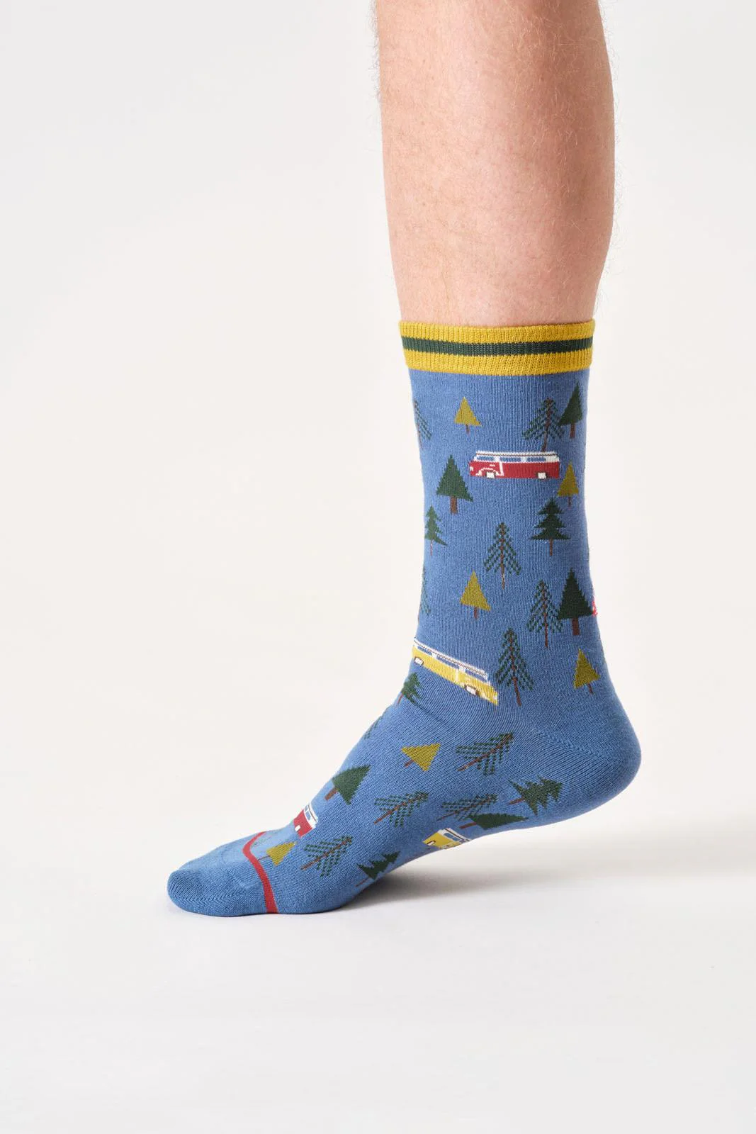 thought homme chaussette camper van coton bio bleu multicolore l armoire poethique 3