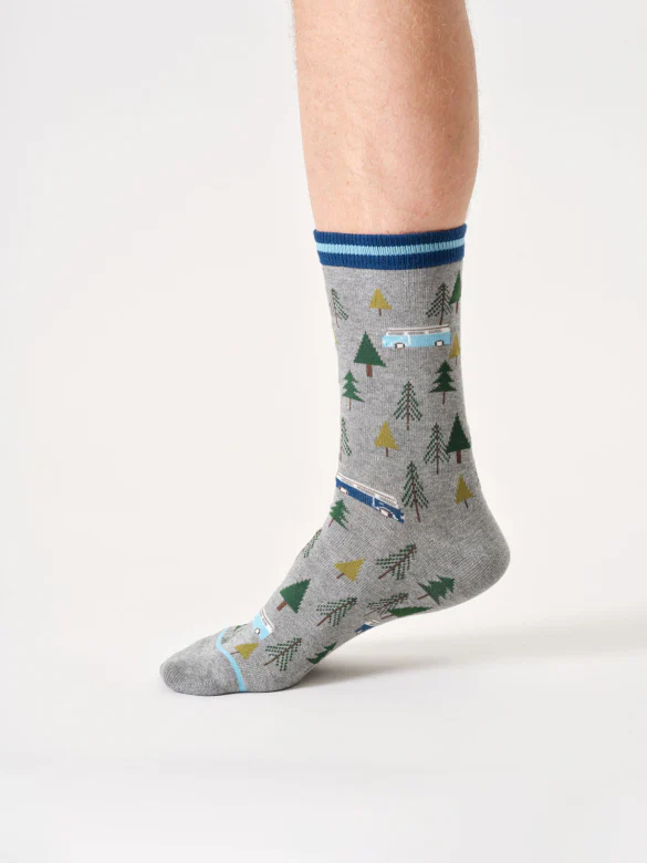 thought homme chaussette camper van coton bio gris multicolore l armoire poethique 3