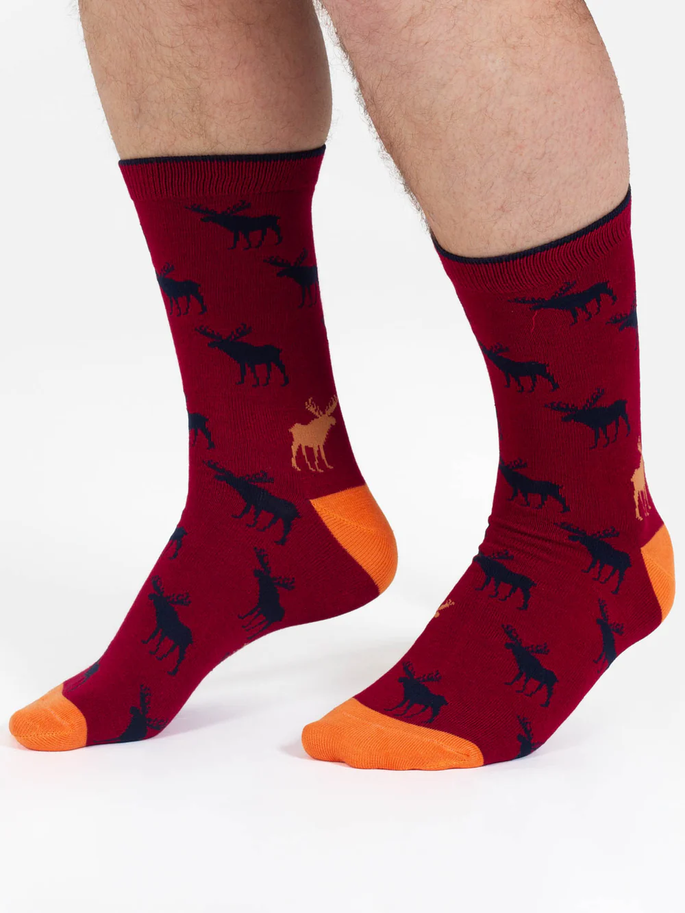 thought homme chaussette cerf burgundy bambou l armoire poethique 3