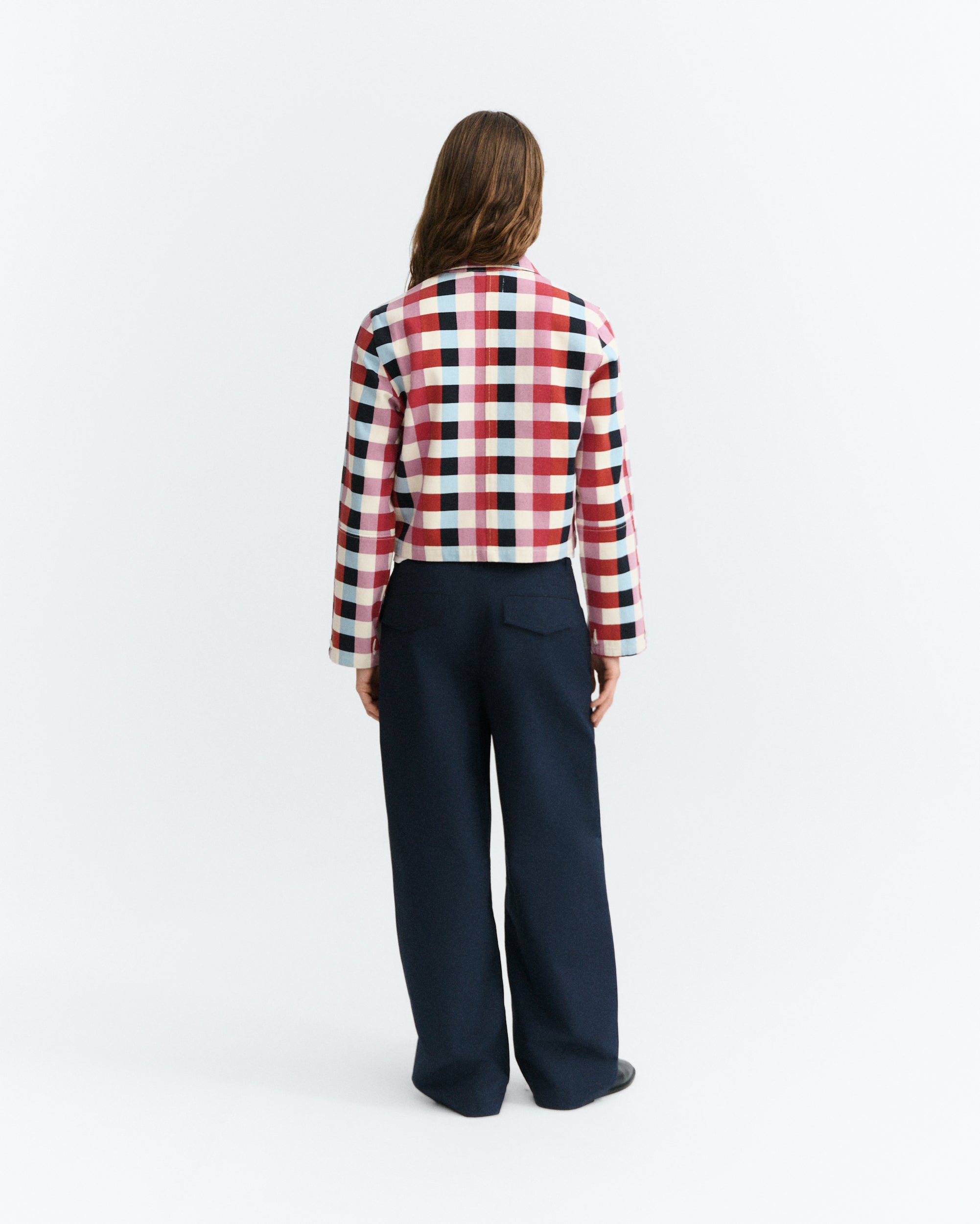 veste carreaux en coton bio cheshire checks astrid multicolore thinking mu femme veste carreaux astrid cheshire checks coton bio multicolore l armoire poethique 5