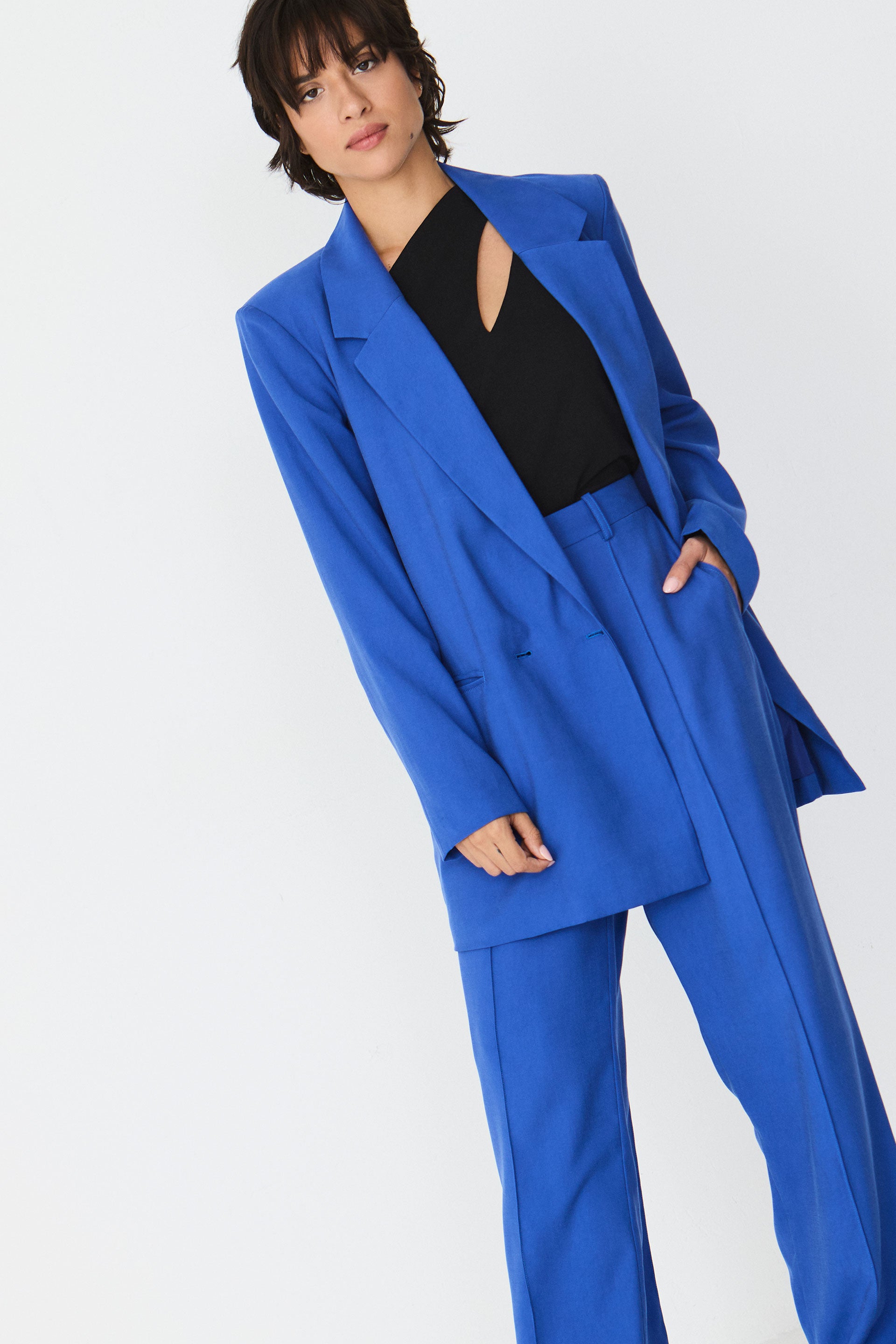 veste blazer en ecovero atxa bleu skfk femme veste blazer atxa ecovero bleu l armoire poethique 1