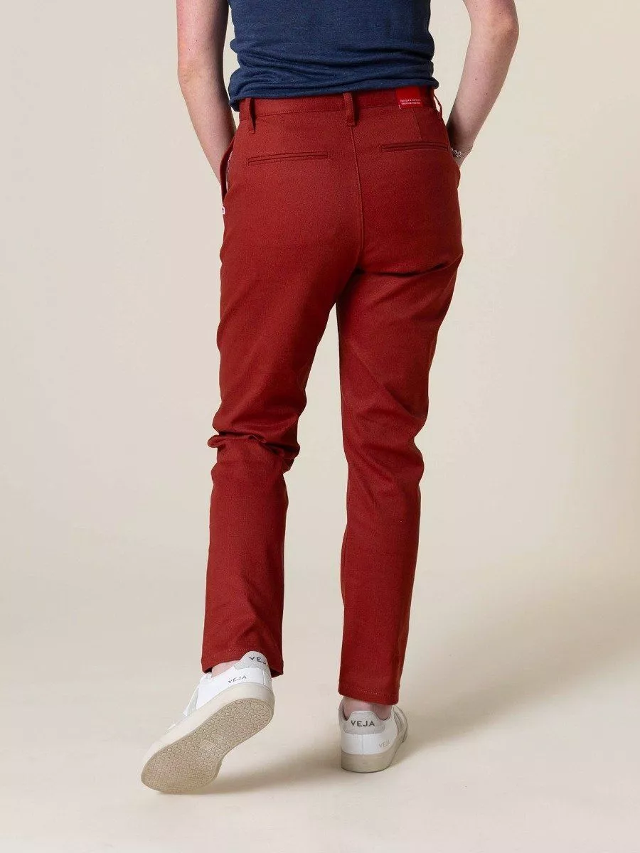 1083 femme chino 263N filidenim flex coton bio terracotta l armoire poethique  3 