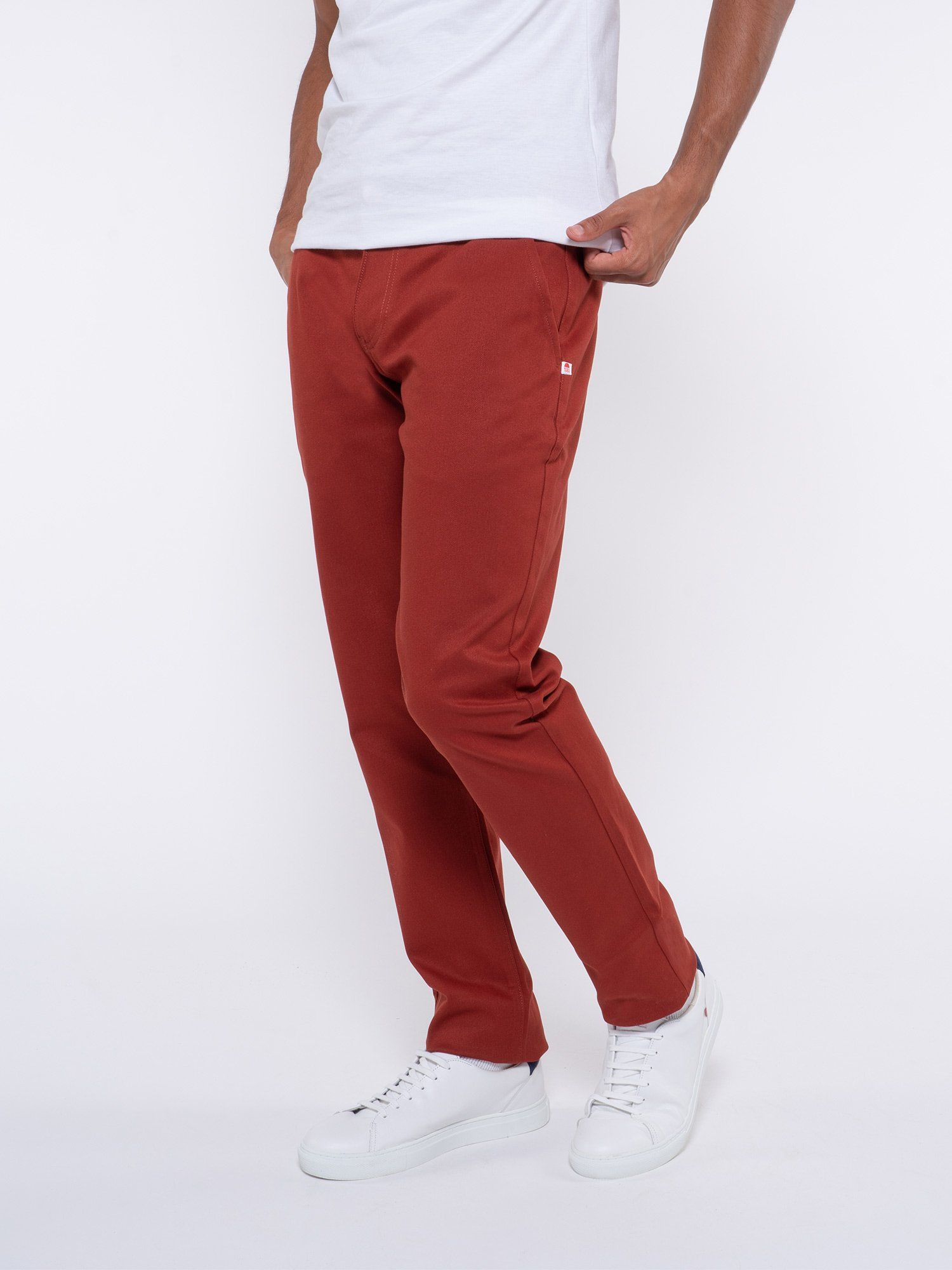 1083 homme 163N chino filidenim flex coton bio terracotta l armoire poethique  1 