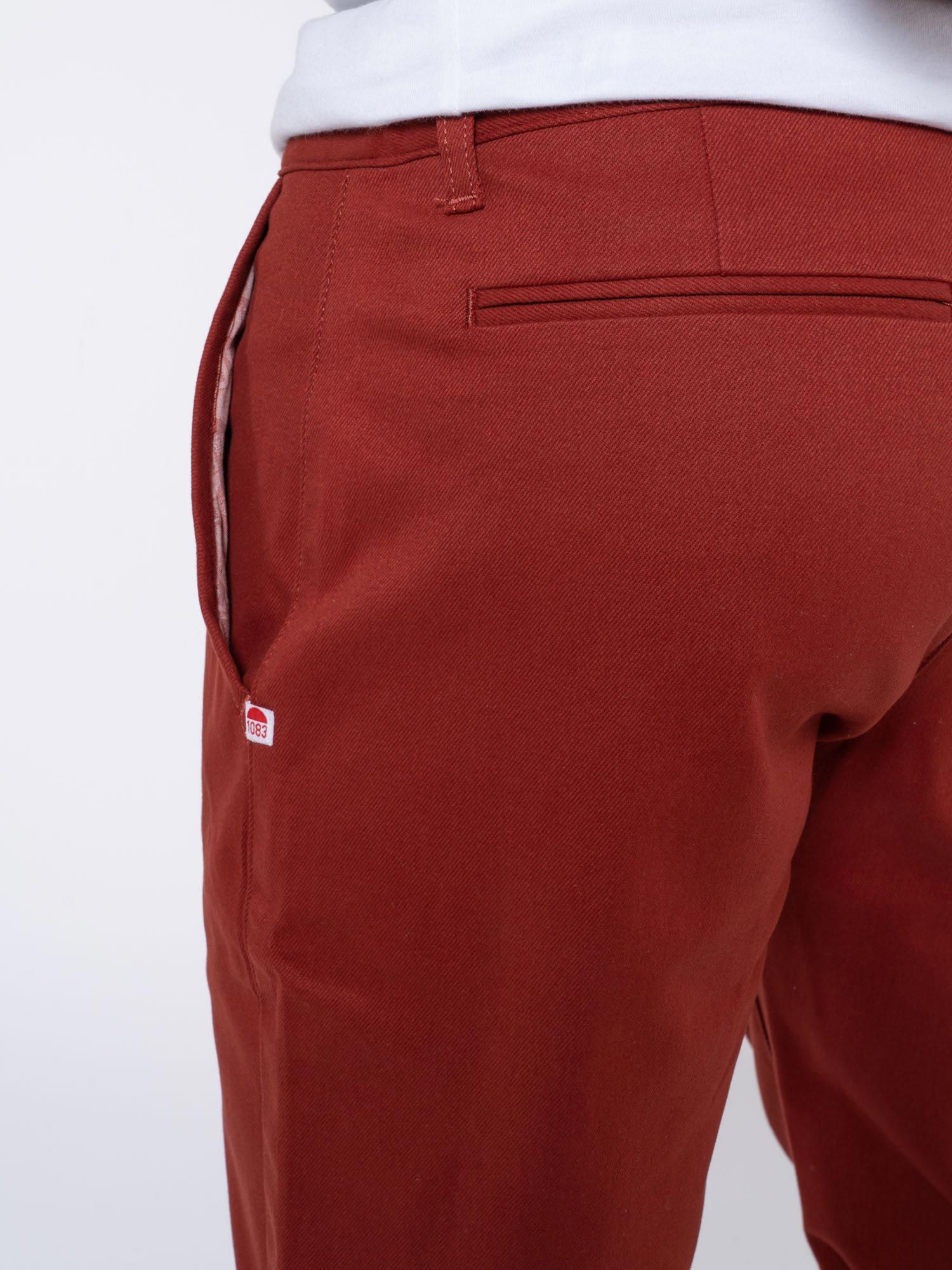 1083 homme 163N chino filidenim flex coton bio terracotta l armoire poethique  3 