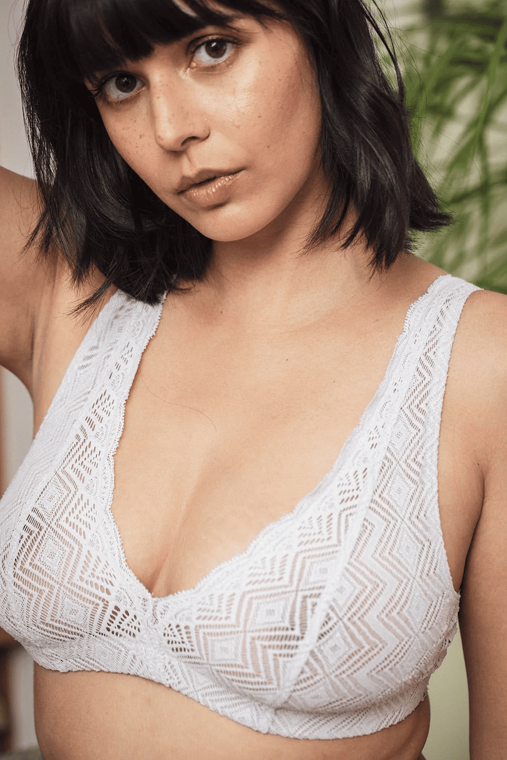 Olly Lingerie femme foulard Dawa dentelle recyclee coton bio blanc l armoire poethique  4 
