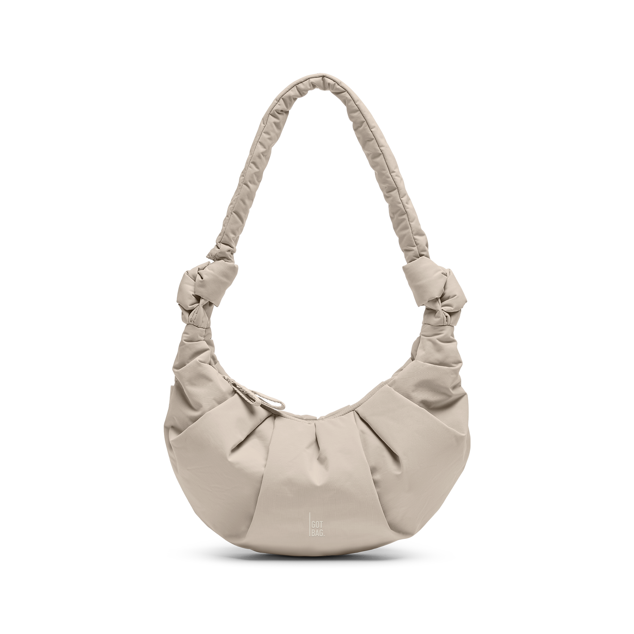 PLEAT MOON BAG SMALL scallop 01 front shadow