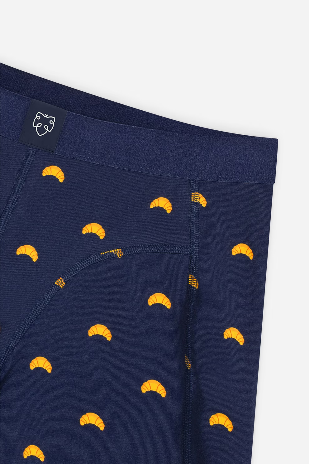 a dam homme boxer croissant coton bio bleu marine jaune l armoire poethique  2 