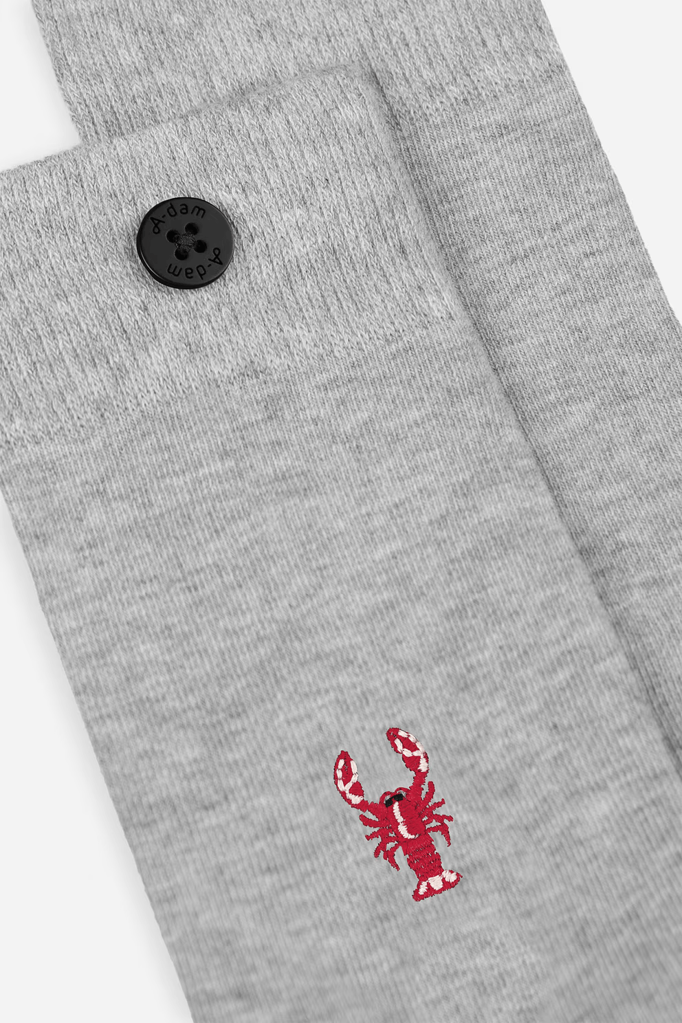 a dam unisexe chaussette homard coton bio gris l armoire poethique  1 