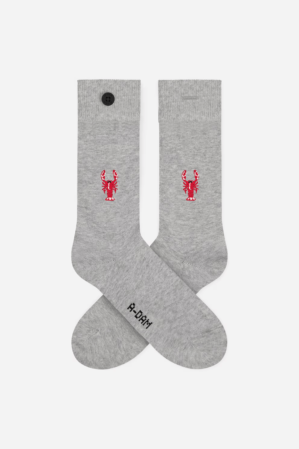 a dam unisexe chaussette homard coton bio gris l armoire poethique  2 