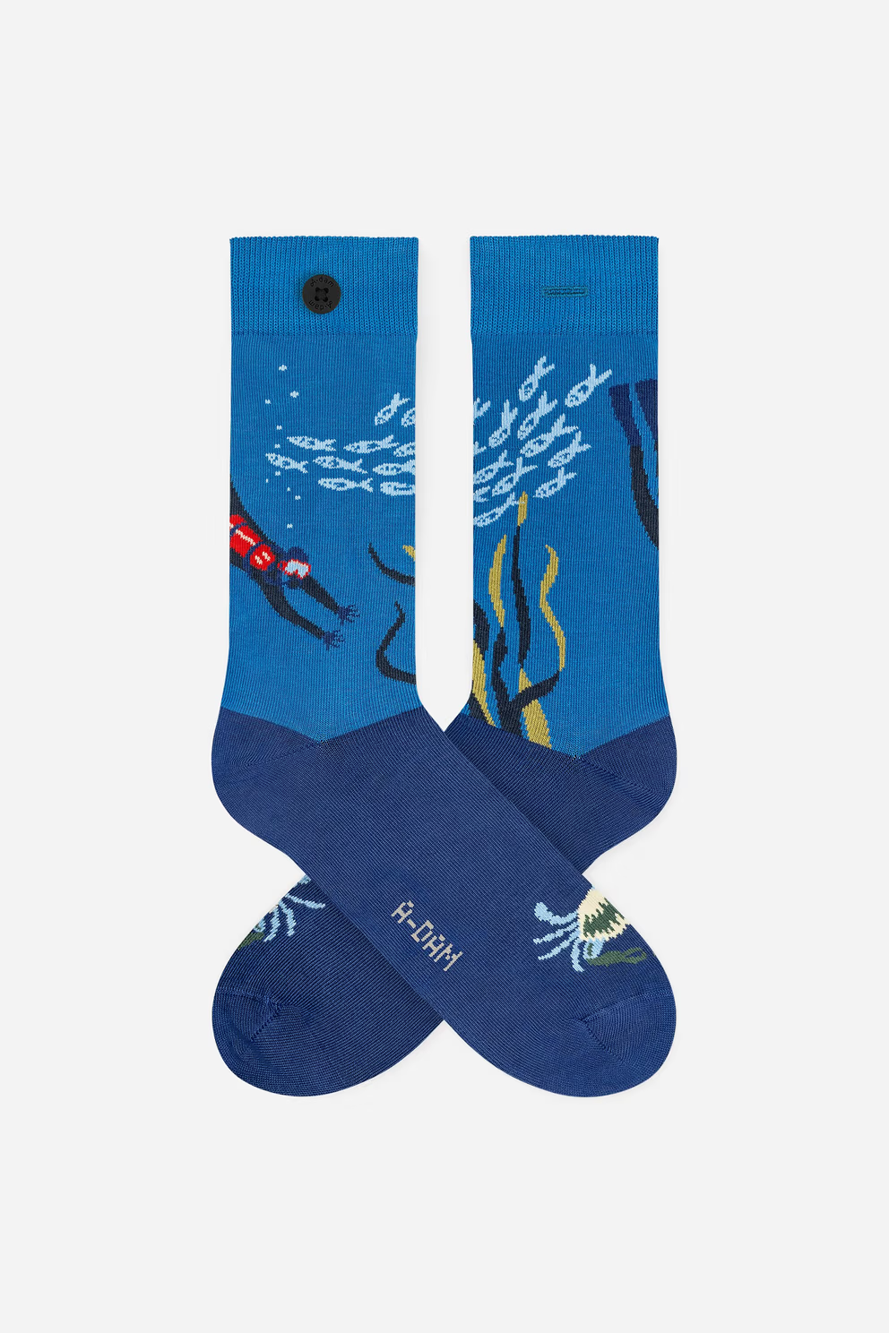 a dam unisexe chaussette plongee coton bio bleu l armoire poethique  3 