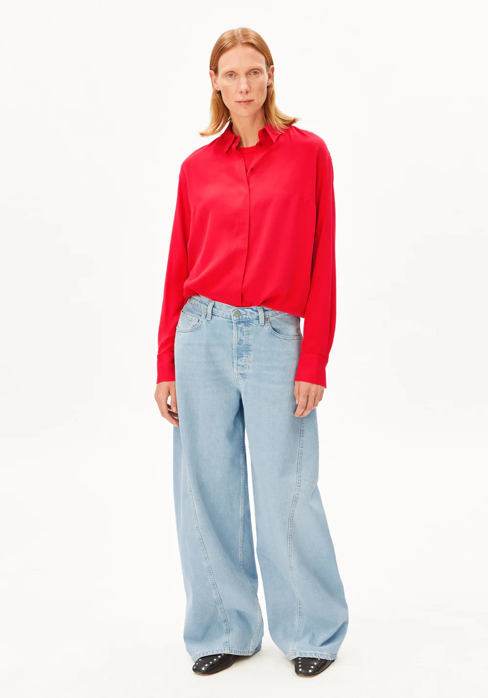 armedangels femme blouse larisaana lenzing ecovero rouge l armoire poethique  5 