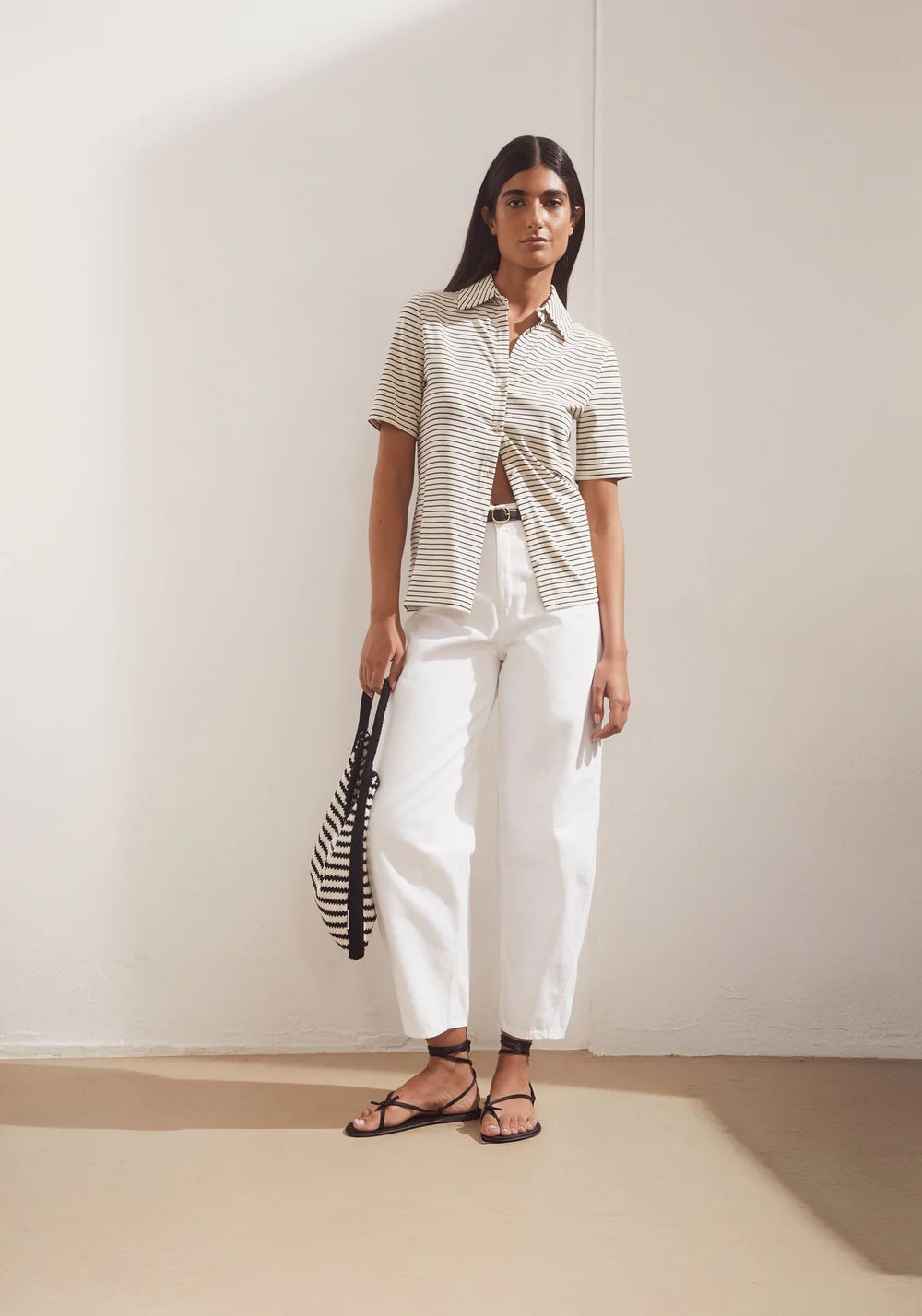 armedangels femme blouse nalitaa coton bio ecru raye l armoire poethique  4 