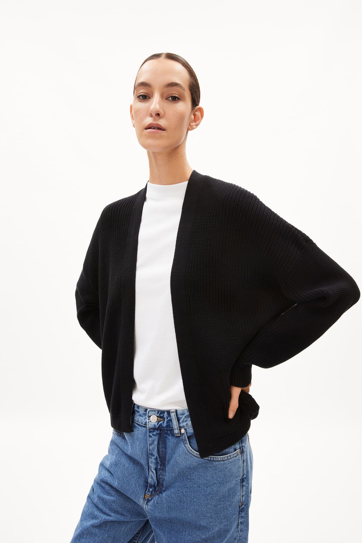 Cardigan en coton bio vildanaa · noir