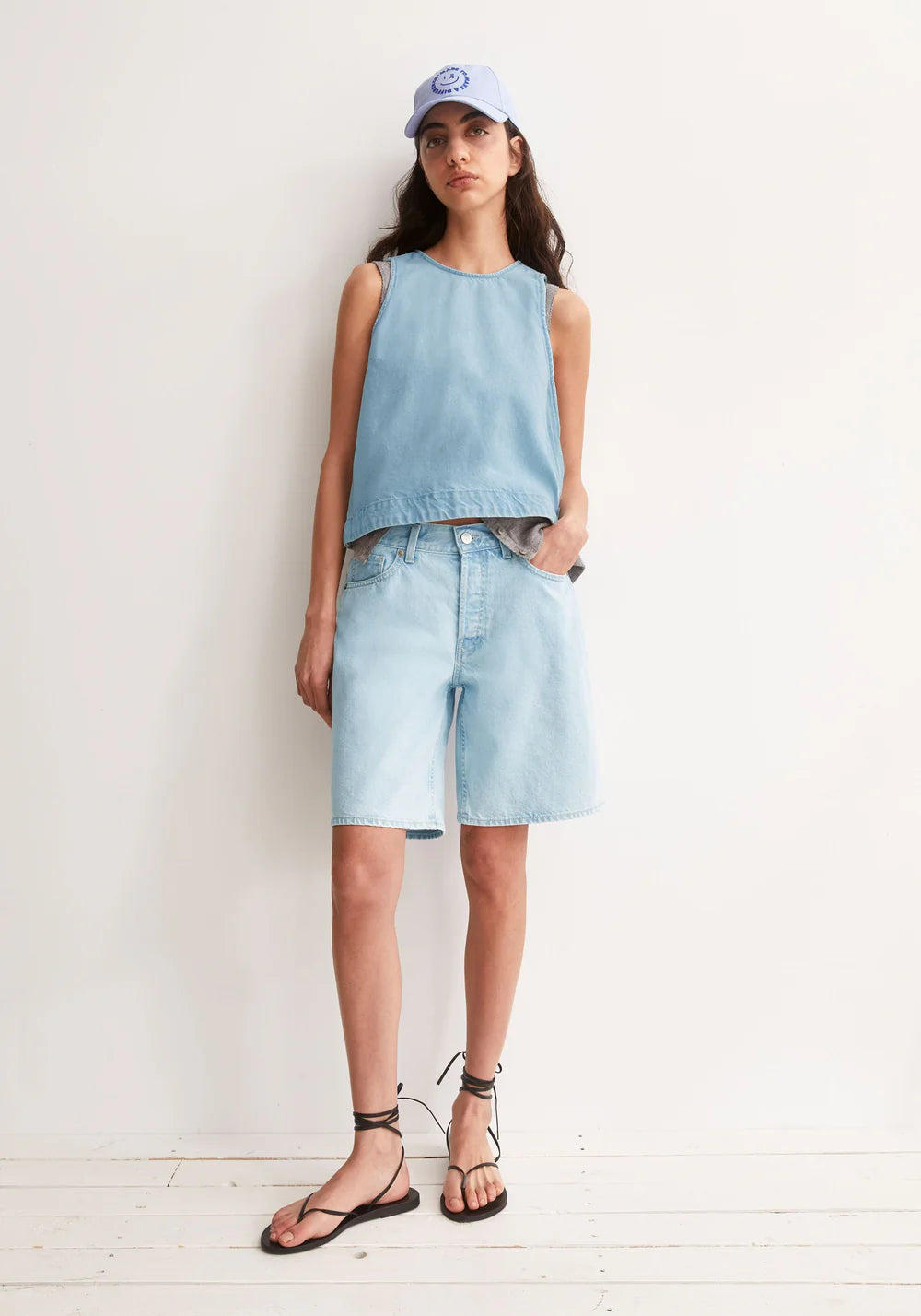 armedangels femme jean thalinaa coton recycle bleu l armoire poethique  4 