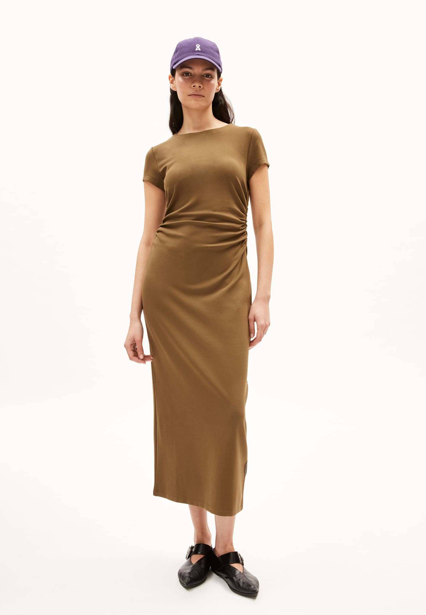 Robe longue en jersey de lenzing ecovero adaaja · bronze