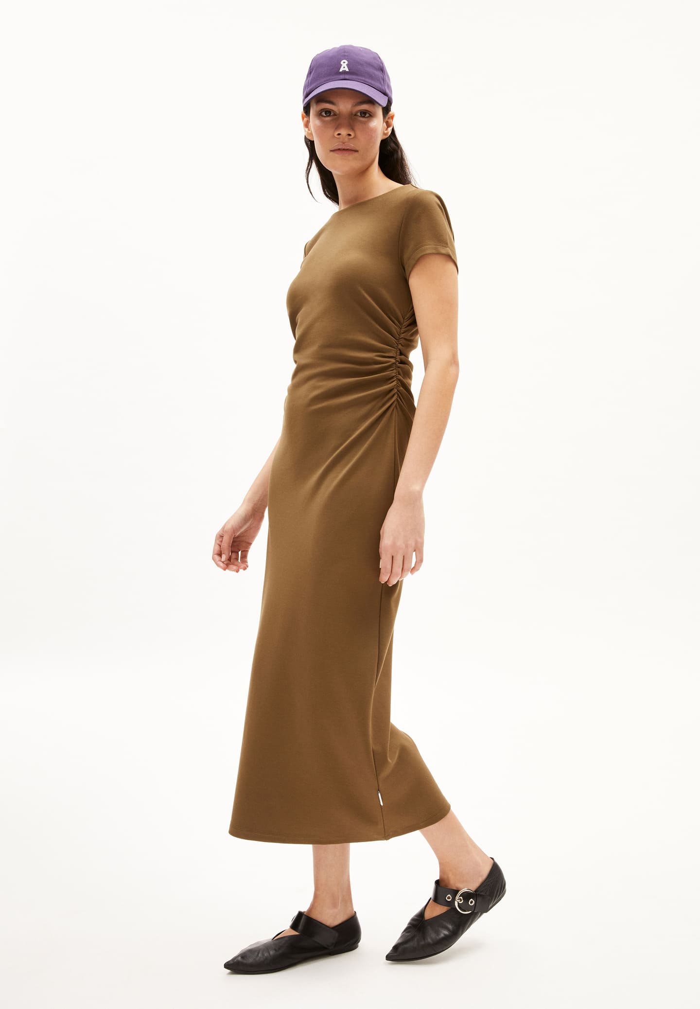 Robe longue en jersey de lenzing ecovero adaaja · bronze