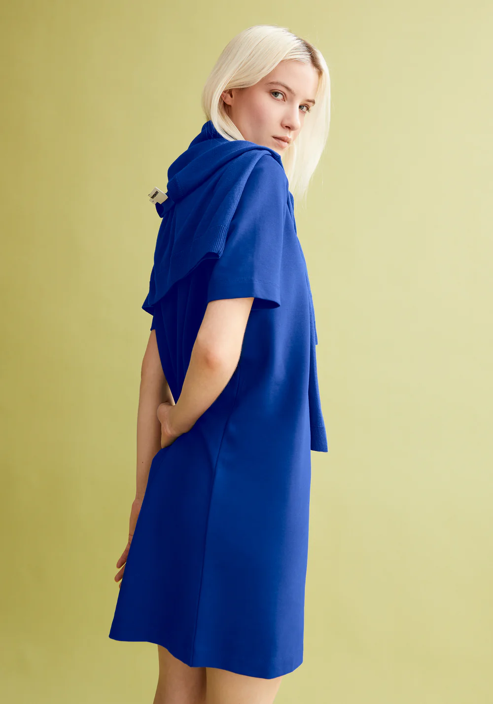 armedangels femme robe courte maariliana lenzing ecovero bleu lapis l armoire poethique  3 