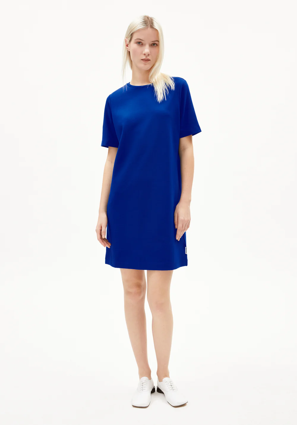 armedangels femme robe courte maariliana lenzing ecovero bleu lapis l armoire poethique  5 