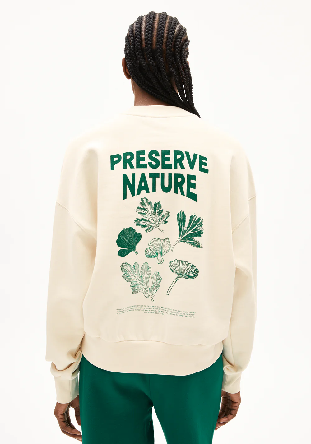 armedangels femme sweat alizaa preserve coton bio blanc casse l armoire poethique  2 