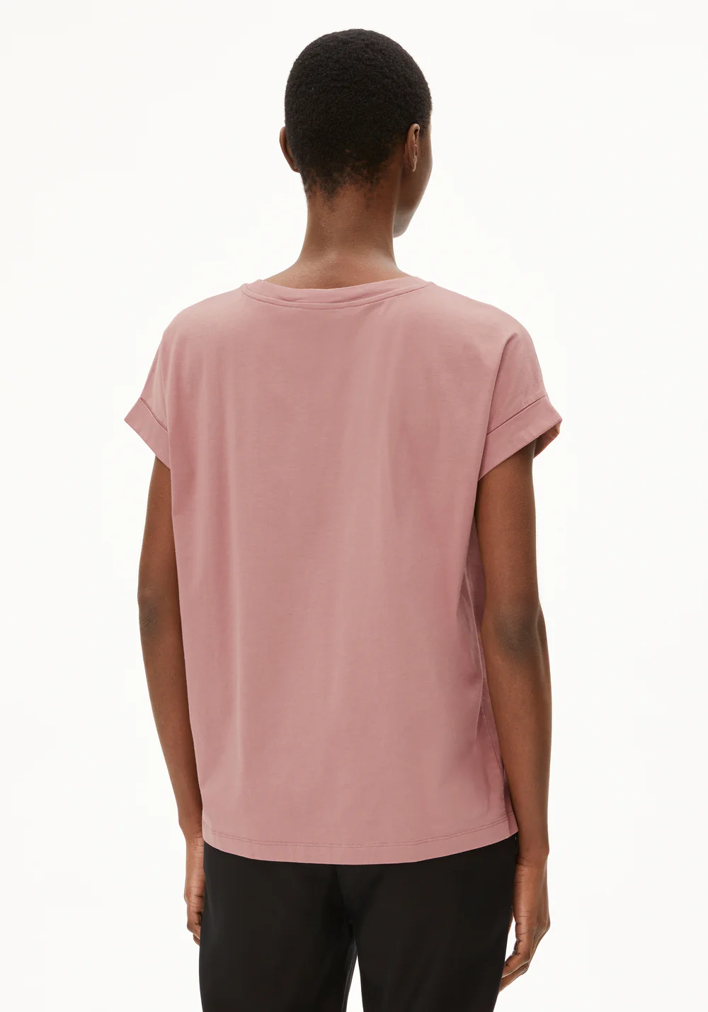 armedangels femme t shirt idaara coton bio rose l armoire poethique  2 