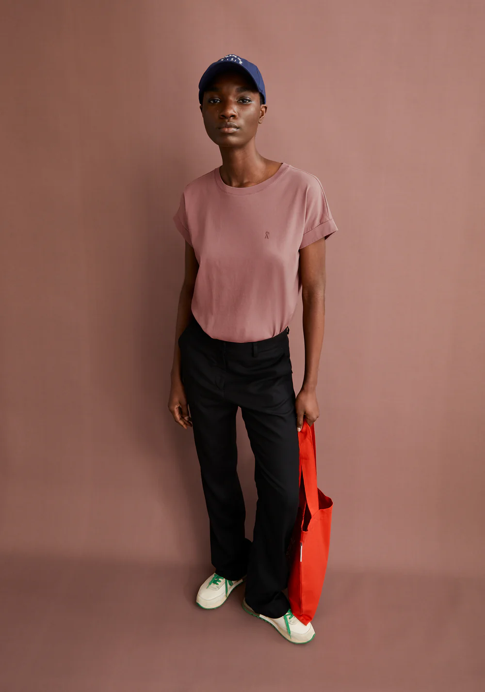 armedangels femme t shirt idaara coton bio rose l armoire poethique  3 