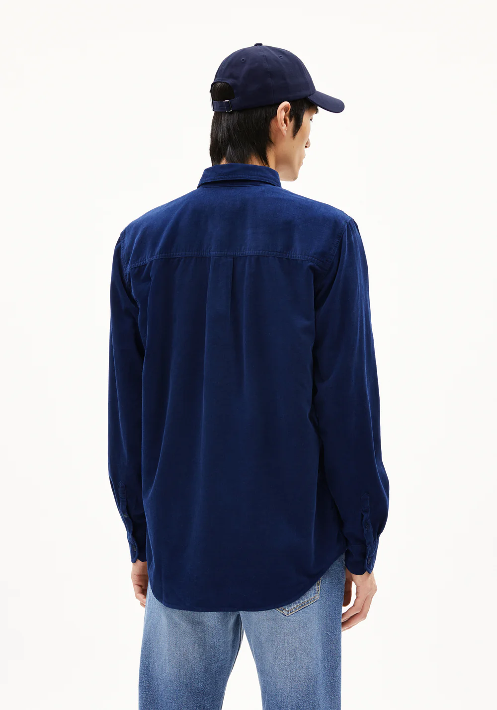 armedangels homme chemise saamy denim coton bio bleu jean l armoire poethique  2 