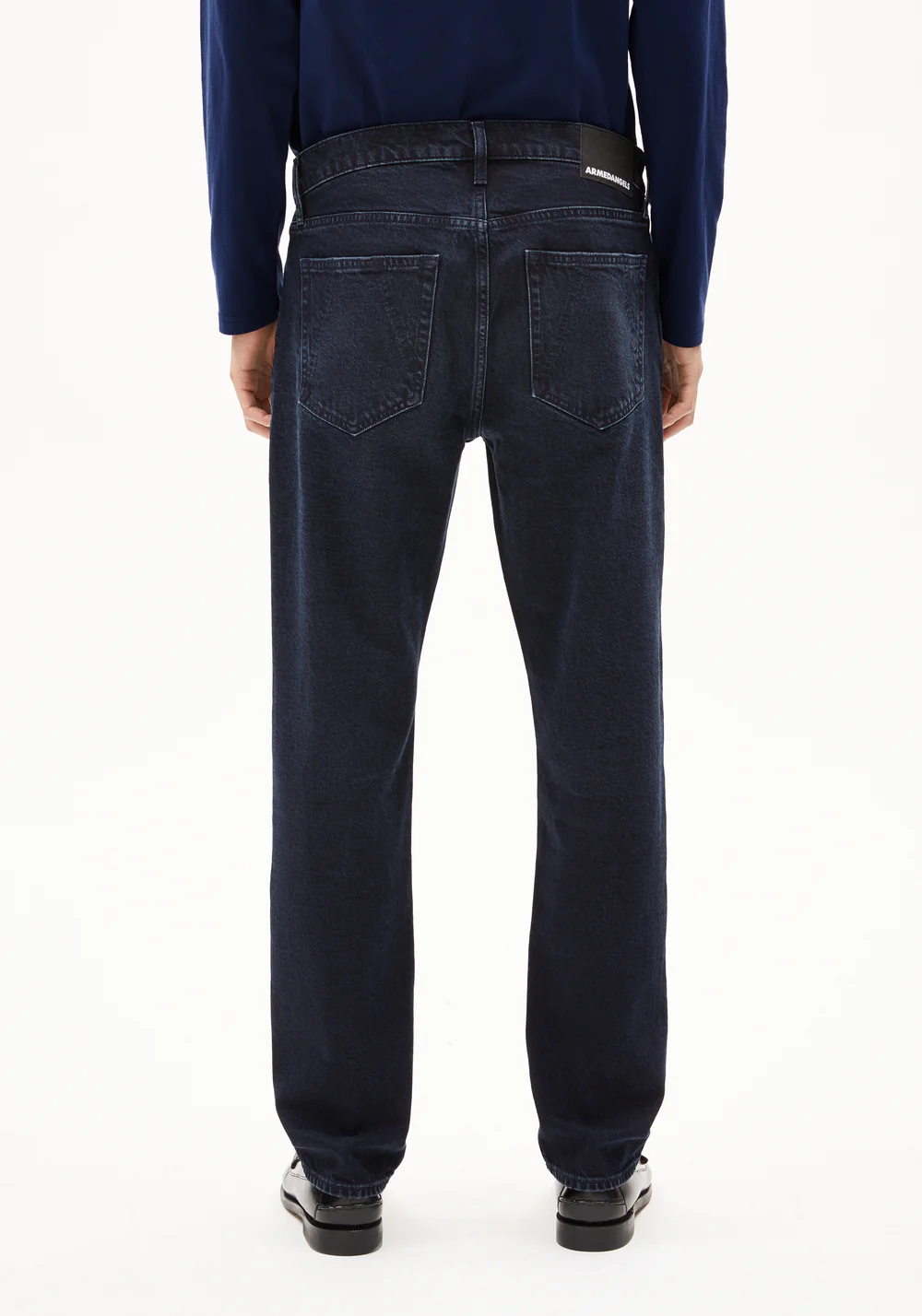 armedangels homme jean droit dylaano apsley coton bio bleu fonce l armoire poethique  2 