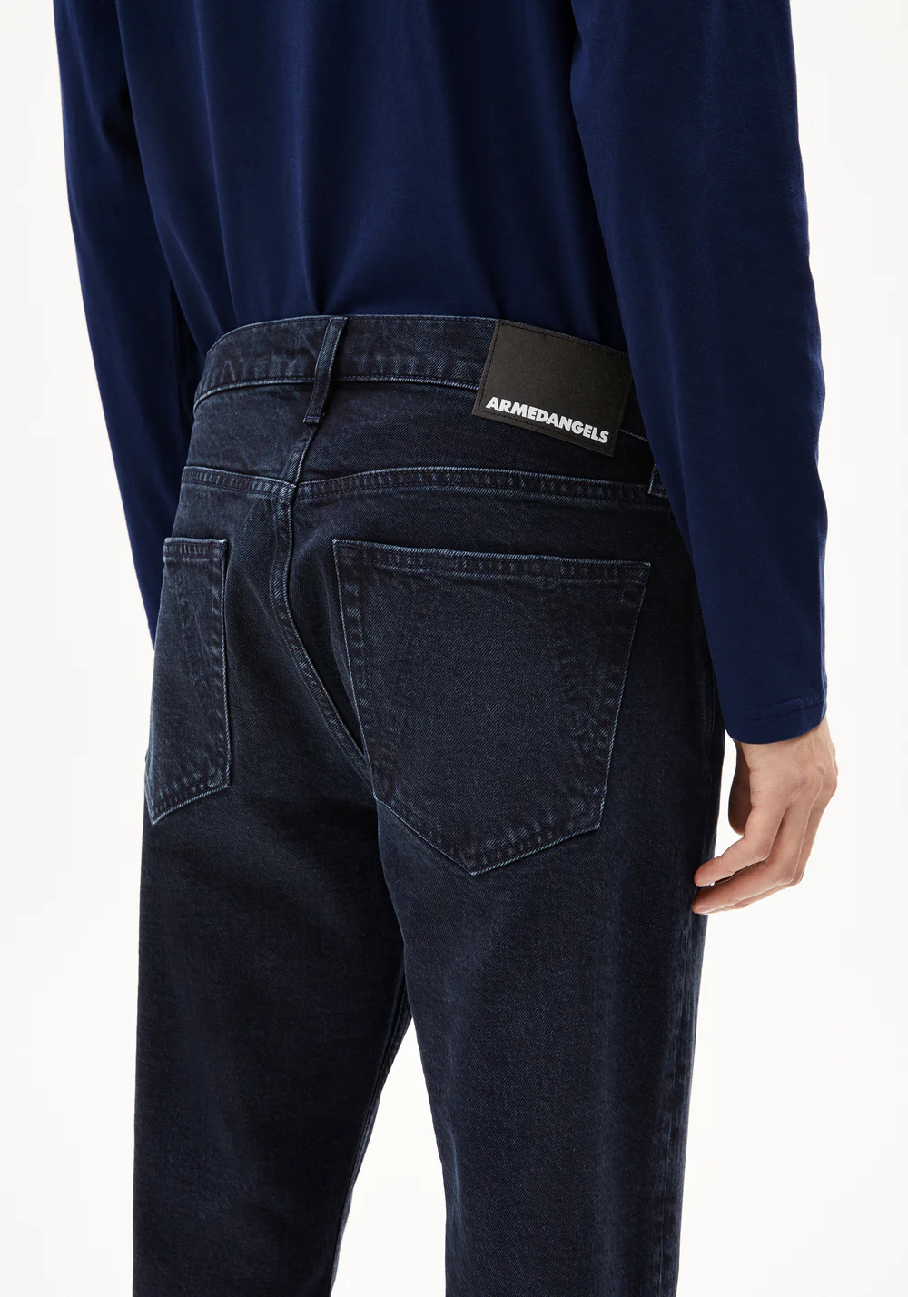 armedangels homme jean droit dylaano apsley coton bio bleu fonce l armoire poethique  4 