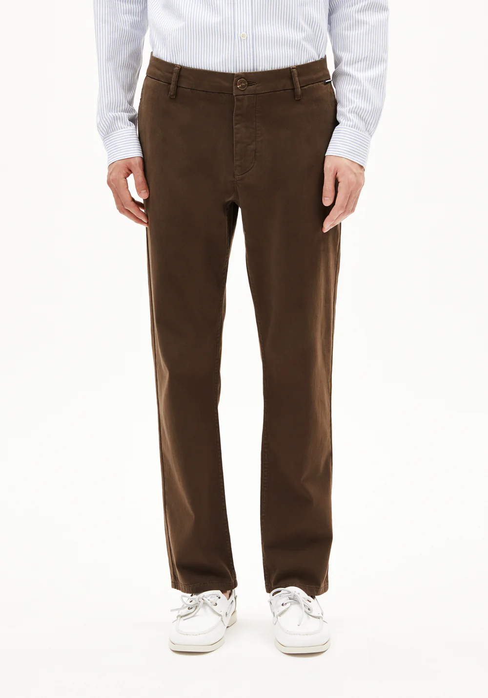 armedangels homme pantalon chino aaster coton bio kaki l armoire poethique  1 