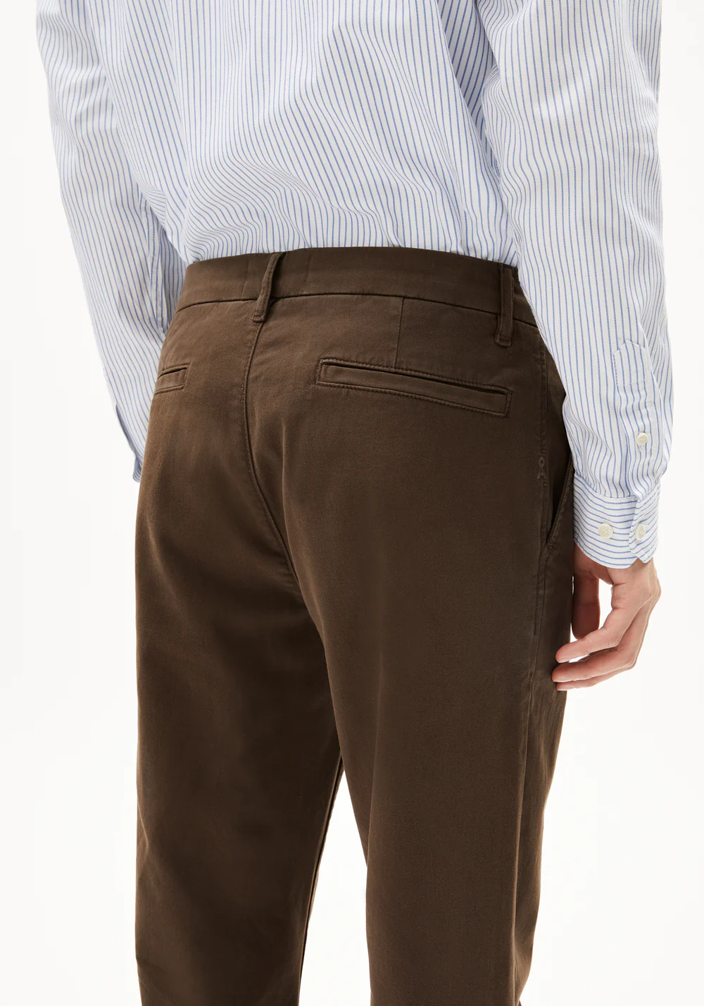 armedangels homme pantalon chino aaster coton bio kaki l armoire poethique  4 