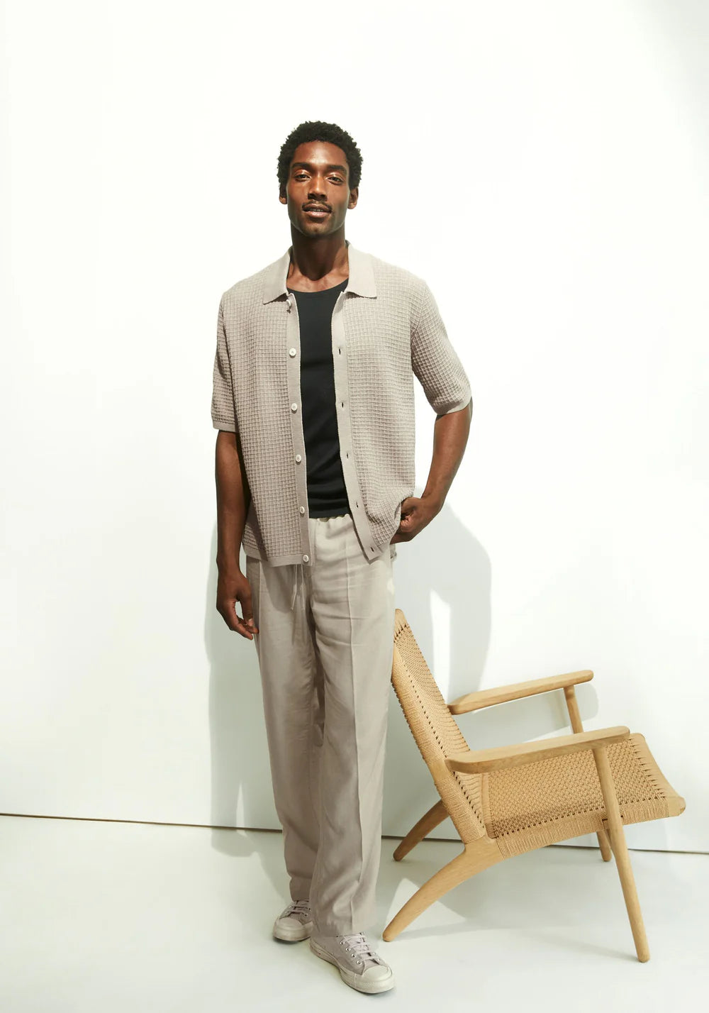 armedangels homme pantalon lukaa lenzing ecovero lin sable l armoire poethique  4 