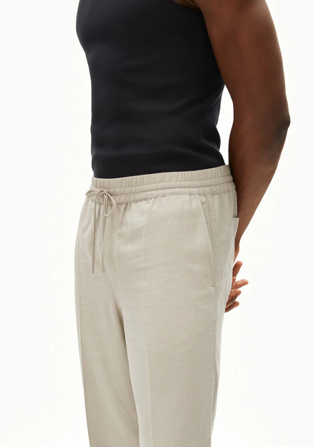 armedangels homme pantalon lukaa lenzing ecovero lin sable l armoire poethique  5 