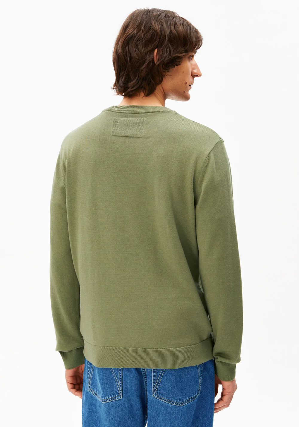 armedangels homme pull loukaa knit coton bio vert l armoire poethique  3 