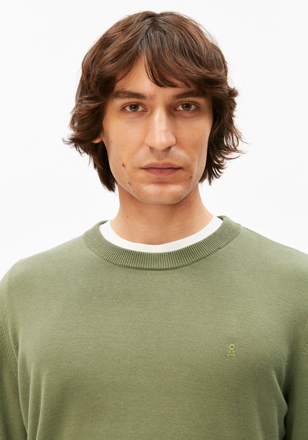 armedangels homme pull loukaa knit coton bio vert l armoire poethique  5 