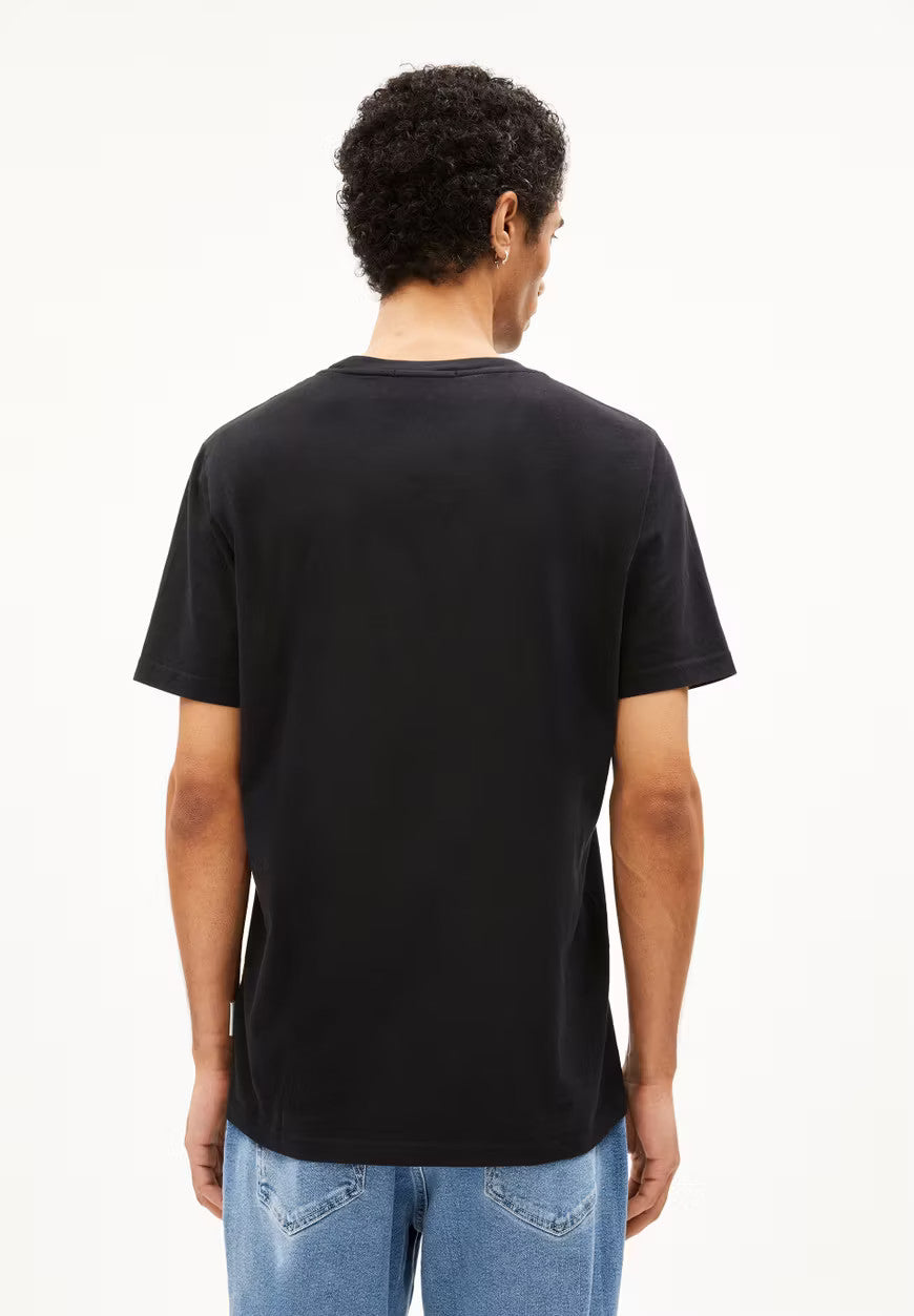 armedangels homme t shirt jaames coton bio black noir l armoire poethique  6 