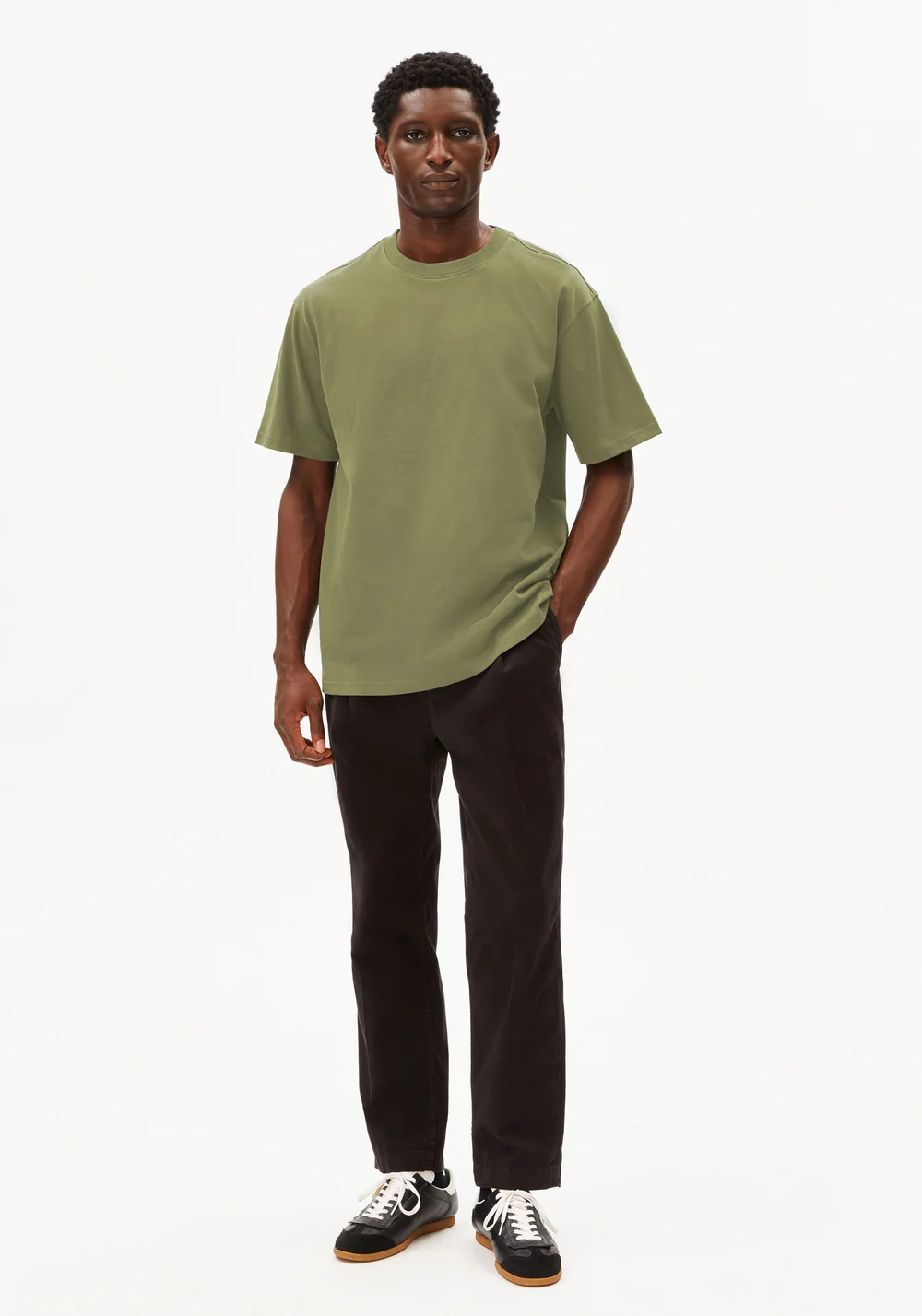 armedangels homme tee shirt maarkos coton bio coton recycle vert l armoire poethique  5 