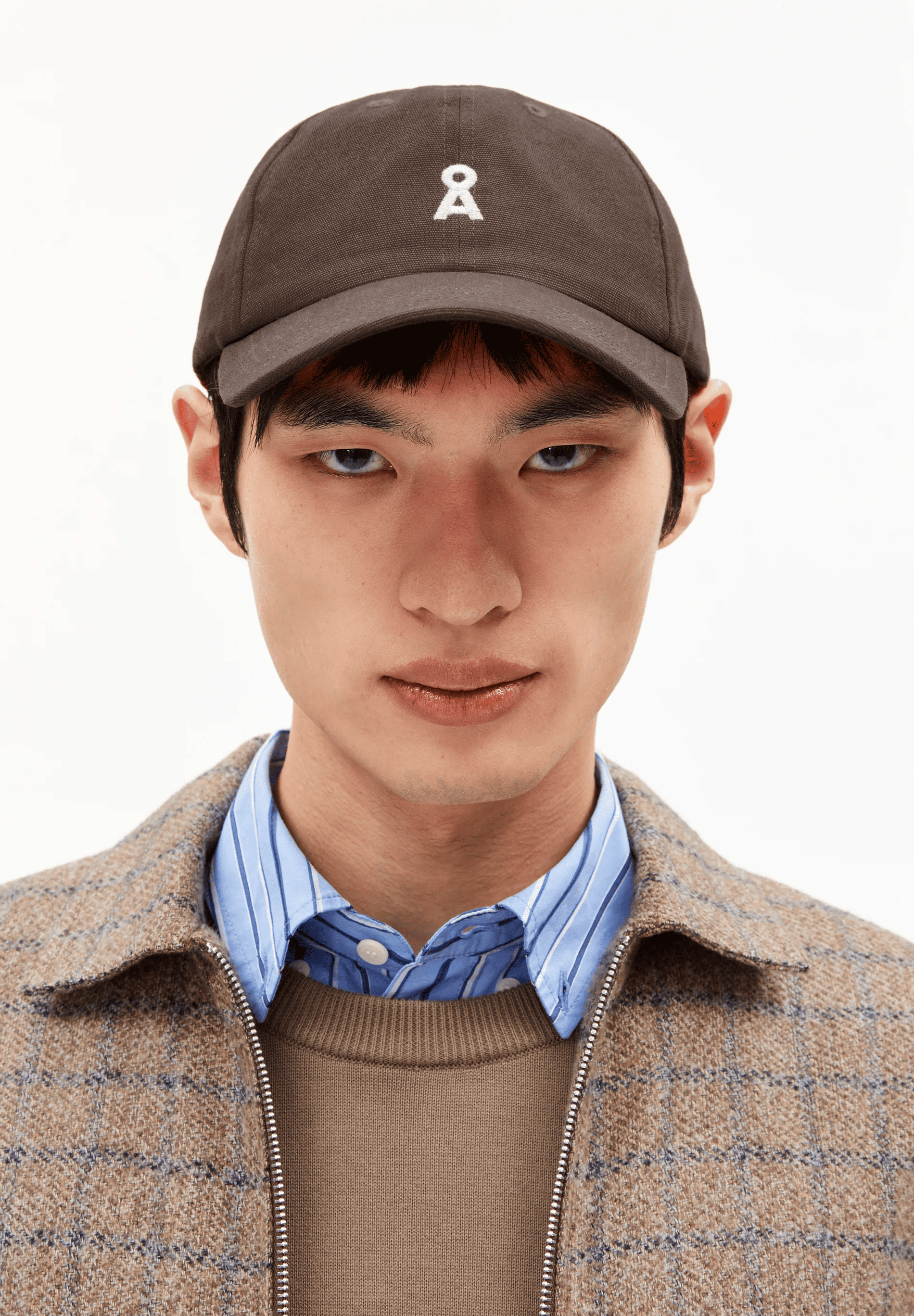 armedangels unisexe casquette yenaas bold coton bio kaki l armoire poethique  4 