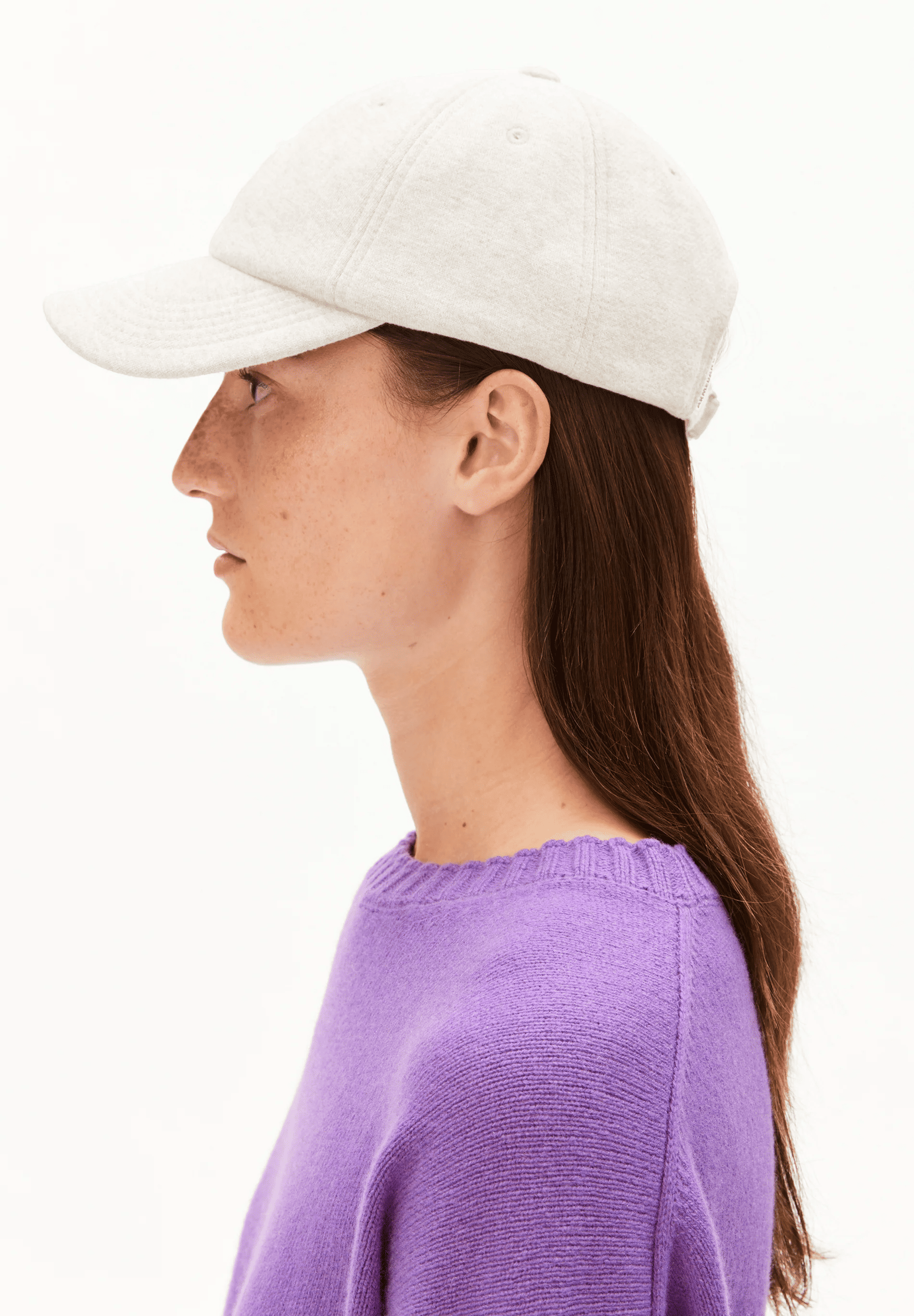 armedangels unisexe casquette yenaas sweat coton bio blanc l armoire poethique  1 