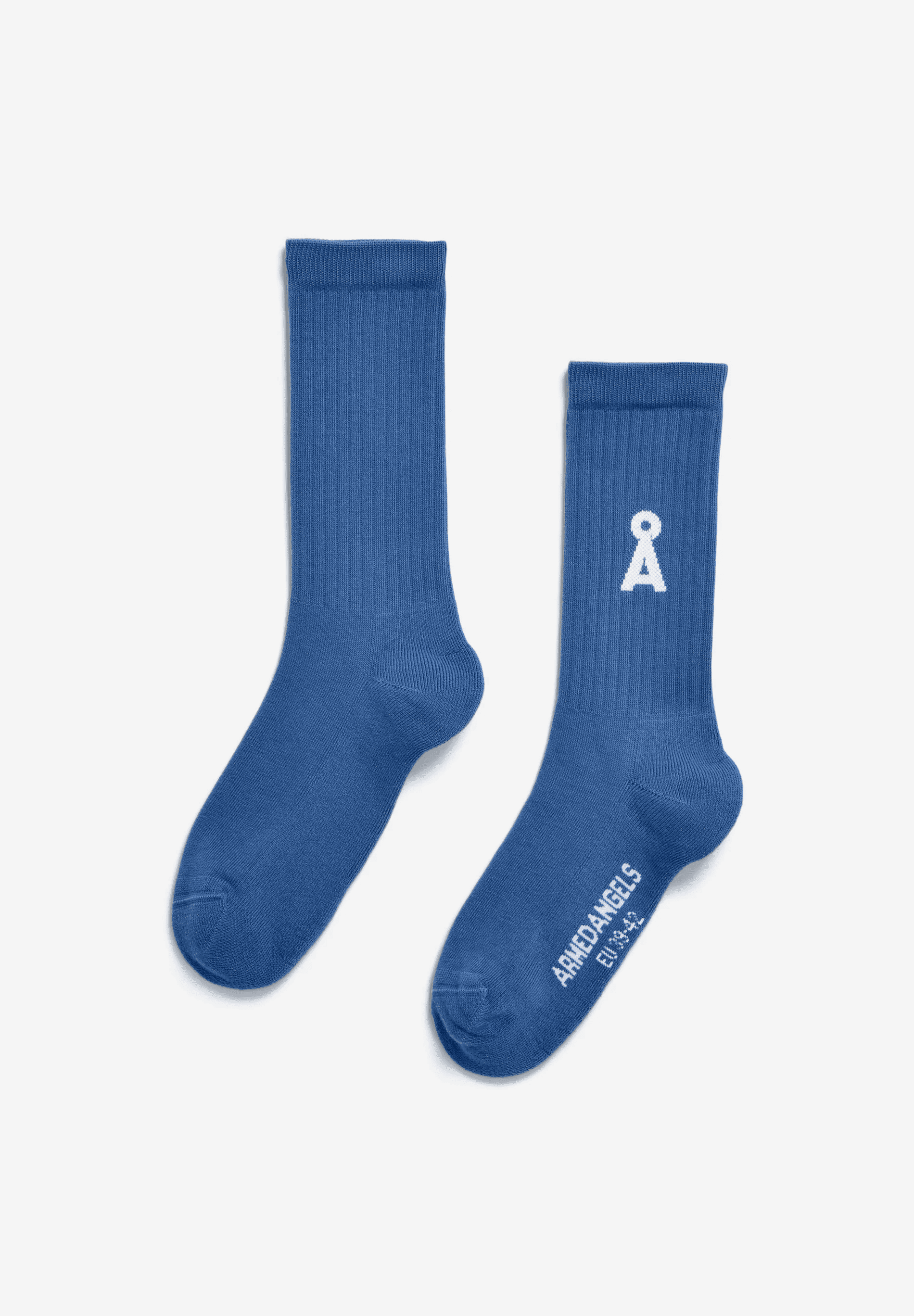 armedangels unisexe chaussettes saamus bold coton bio bleu l armoire poethique  1 