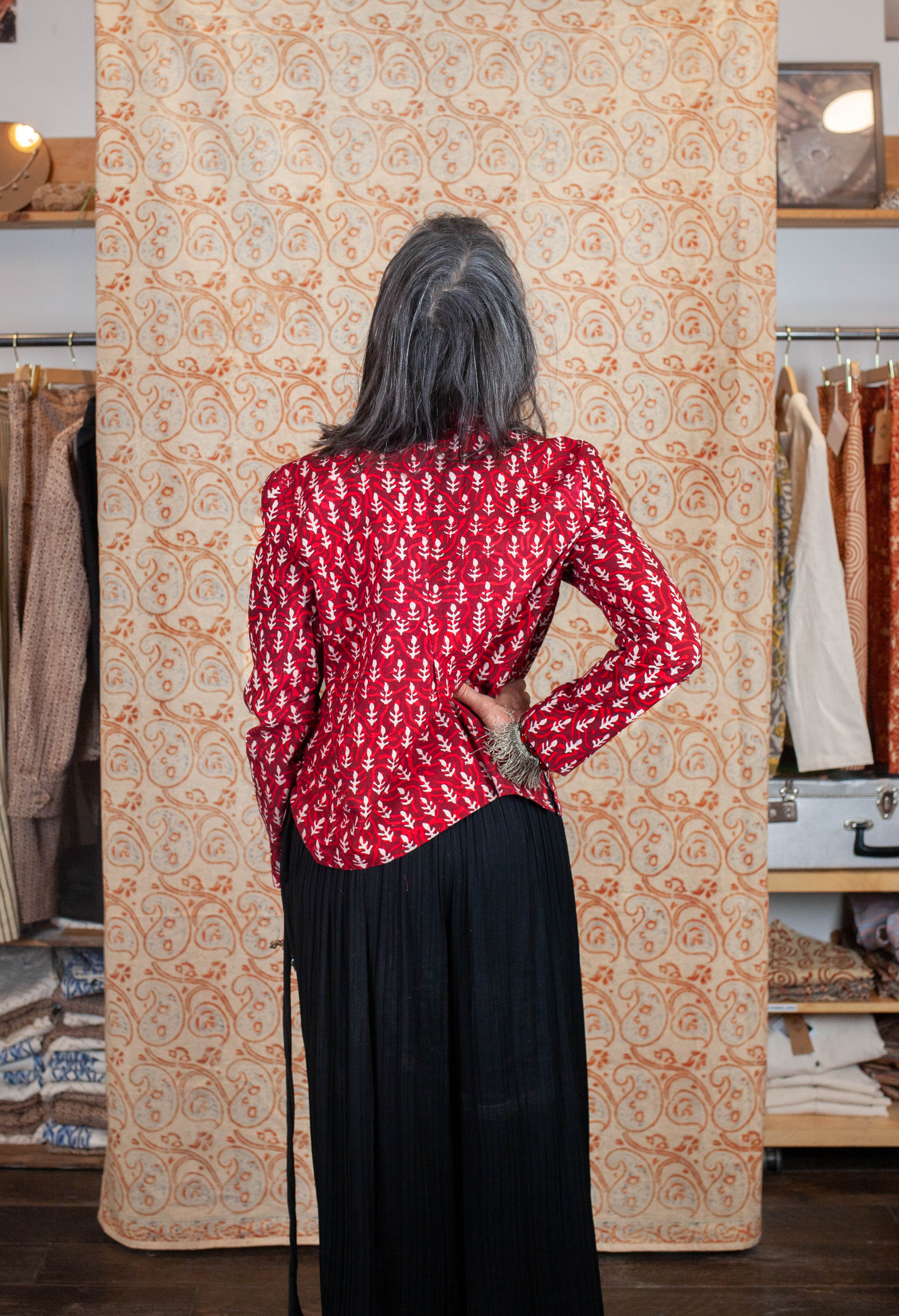 azaadi femme blouse jaisalmer jyoti flamme rose blanc coton bio l armoire poethique  5 