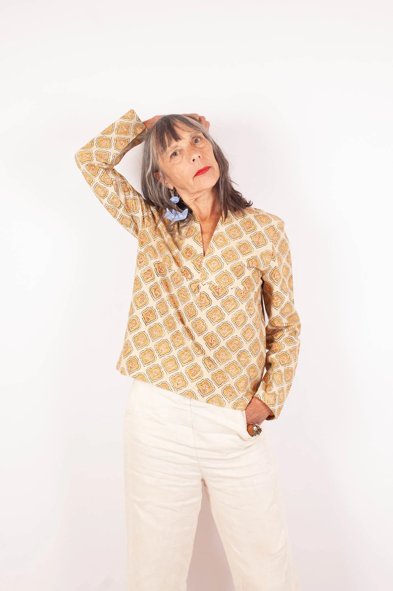 azaadi femme blouse jaisalmer vistaar coton bio l armoire poethique  3 