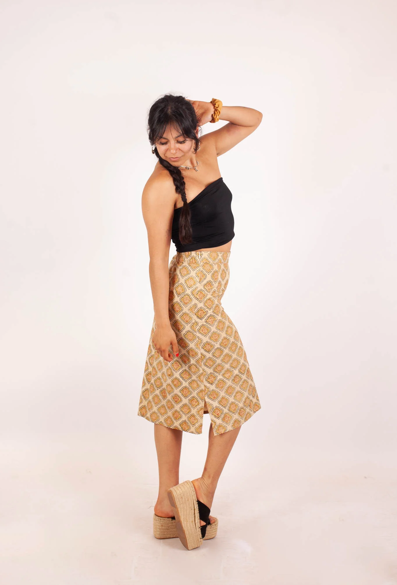 azaadi femme jupe chrystel vistaar coton bio l armoire poethique  3 