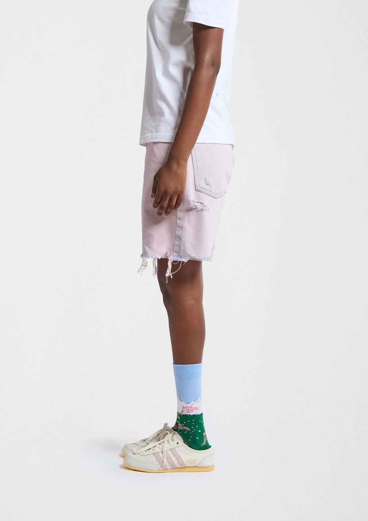 be socks unisexe chaussettes en coton bio cerisiers du japon vert bleu et rose l