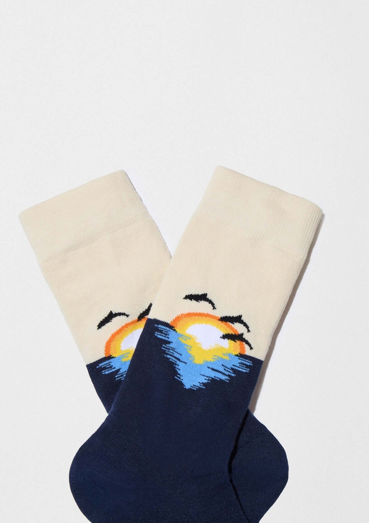 be socks unisexe chaussettes en coton bio mer et dauphins bleu l armoire poethiq